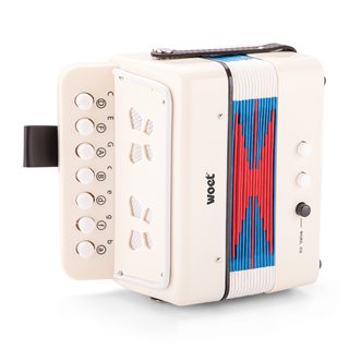 Accordion with music book - white